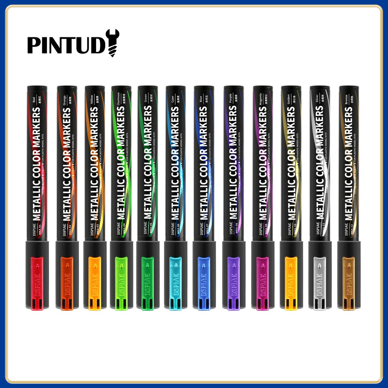 Model Kit Markers - 【2026 Nieuw】DSPIAE MKA 12 kleuren metallic