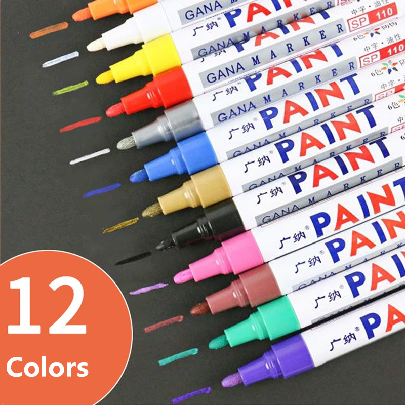 Model Kit Markers - 12 Kleuren Permanente Waterdichte Marker Auto