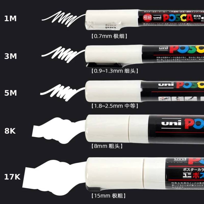 Posca witte markeerkwast, perm - Model Kit Markers recensie en prijs