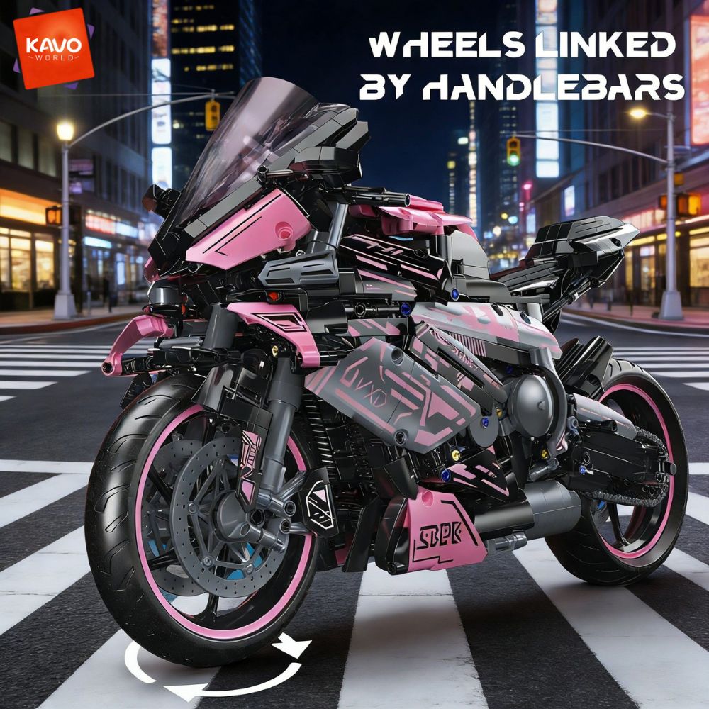 KAVOWORLD 2096PCS Roze Motorfi - Model Kit In Era recensie en prijs
